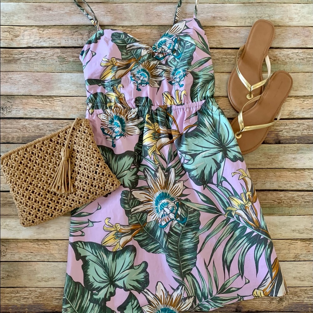 J. Crew Factory printed poplin cami dress
